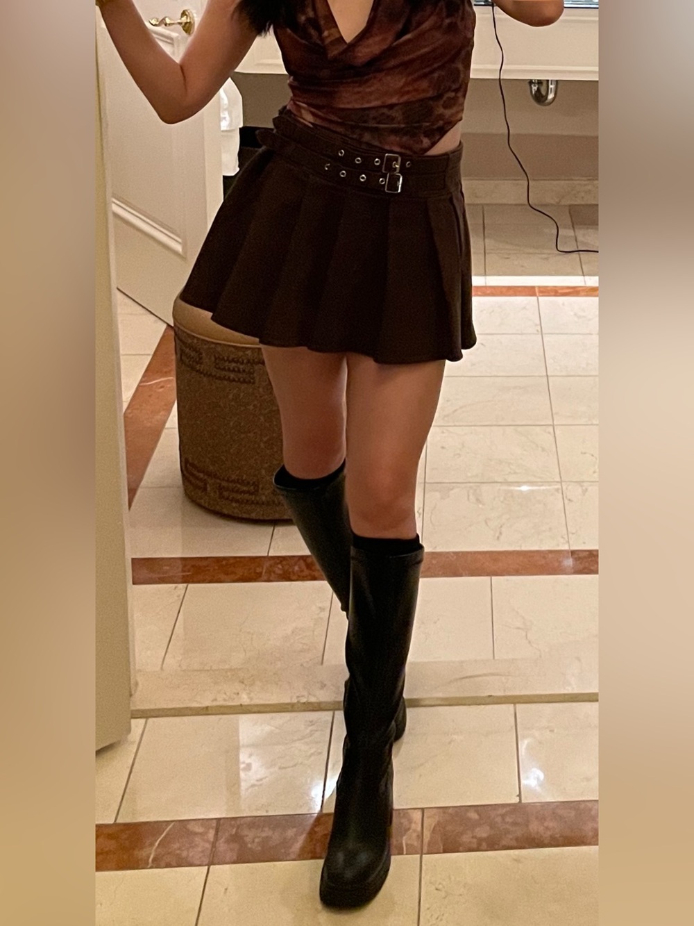 Windsor Pleated Mini Skirt with shorts - Picture 8 of 8